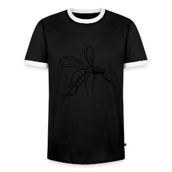 Mücke stechen comic witzig sonnenbrille - Männer Kontrast-T-Shirt - Schwarz/Weiß - Vorne - AI Model Female 172 light (172cm) & AI Model Male 178 light (178cm)