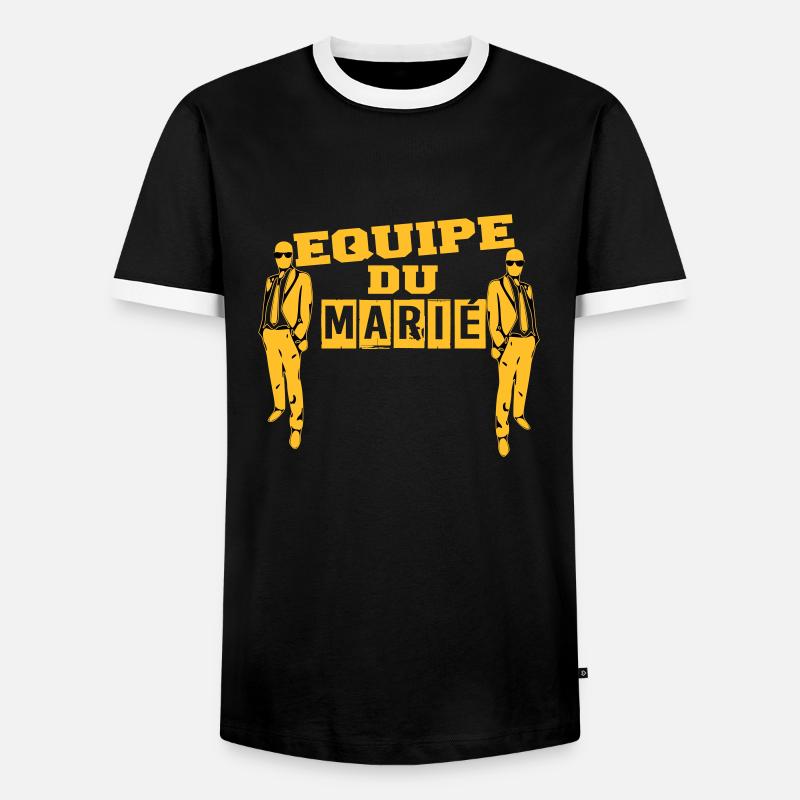 équipe marié 2 - T-shirt contrasté Homme - noir/blanc