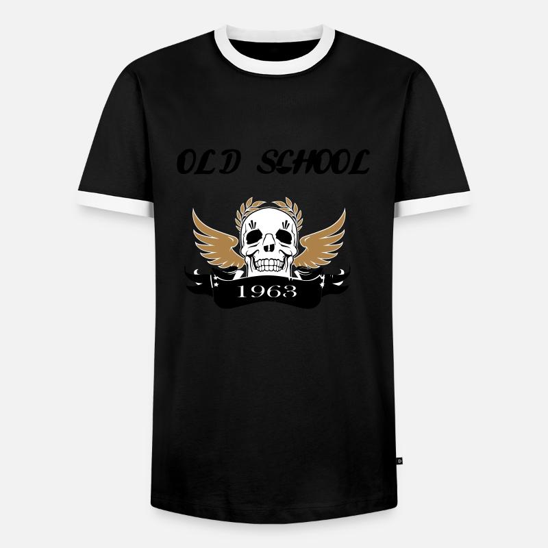 old school1963 - Männer Kontrast-T-Shirt - Schwarz/Weiß