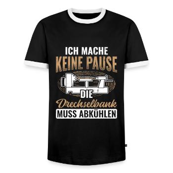 Drechseln Drechsler - Männer Kontrast-T-Shirt - Schwarz/Weiß - Vorne - AI Model Female 172 light (172cm) & AI Model Male 178 light (178cm)