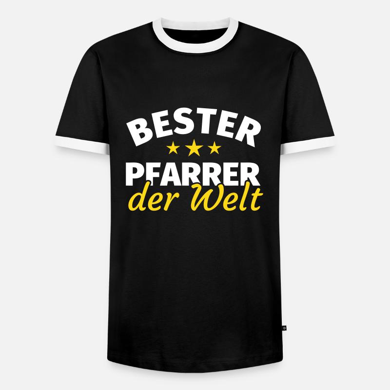 Geschenk Pfarrer - Männer Kontrast-T-Shirt - Schwarz/Weiß