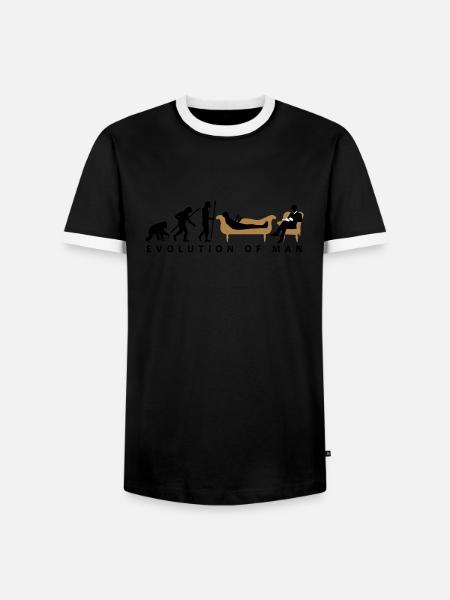 evolution_therapeut_psychologe_11_2016_a - Männer Kontrast-T-Shirt - Schwarz/Weiß