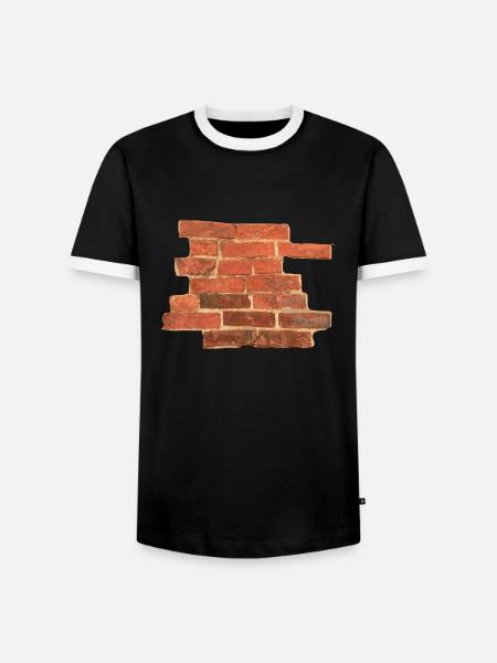 Mauern - Männer Kontrast-T-Shirt - Schwarz/Weiß