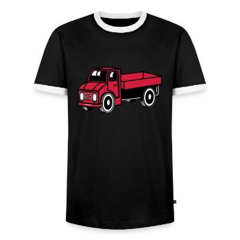 Voiture jouets camion camion camion camion véhicul - T-shirt contrasté Homme - noir/blanc - Devant - AI Model Female 172 light (172cm) & AI Model Male 178 light (178cm)