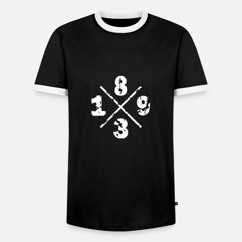 Stuttgart - Männer Kontrast-T-Shirt - Schwarz/Weiß