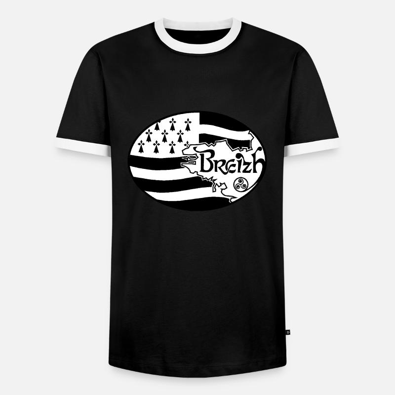 Flagge Großbritannien authentisch - Männer Kontrast-T-Shirt - Schwarz/Weiß