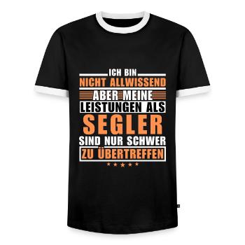 Des performances inégalées en tant que marin - T-shirt contrasté Homme - noir/blanc - Devant - AI Model Female 172 light (172cm) & AI Model Male 178 light (178cm)