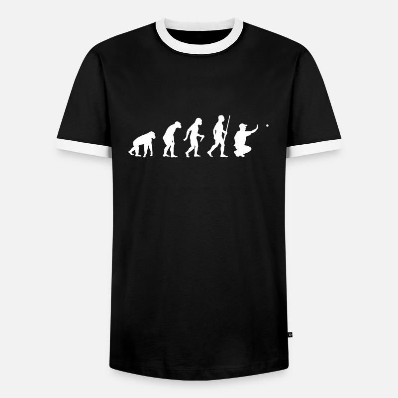 Boule Evolution - Männer Kontrast-T-Shirt - Schwarz/Weiß