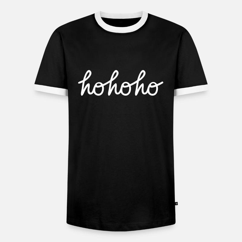 hohoho - Men's Ringer Shirt - black/white