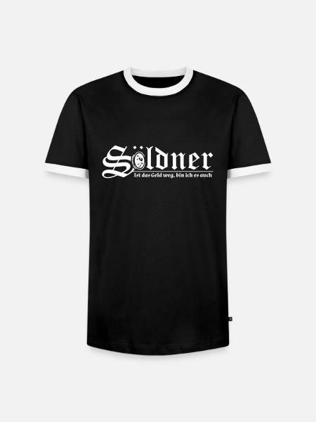Rollenspiel Charakter Söldner Krieger - Männer Kontrast-T-Shirt - Schwarz/Weiß
