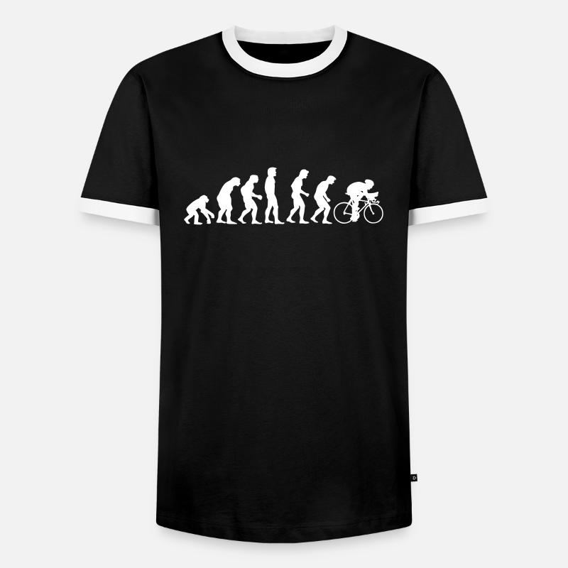 fahrrad_evolution - Men's Ringer Shirt - black/white