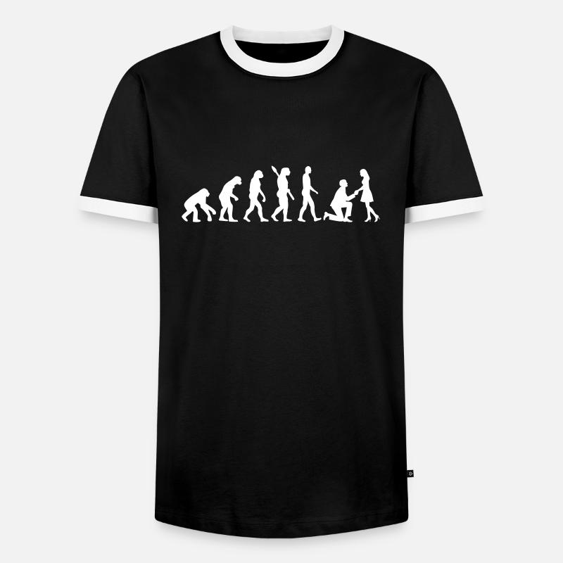 Évolution Mariage - T-shirt contrasté Homme - noir/blanc