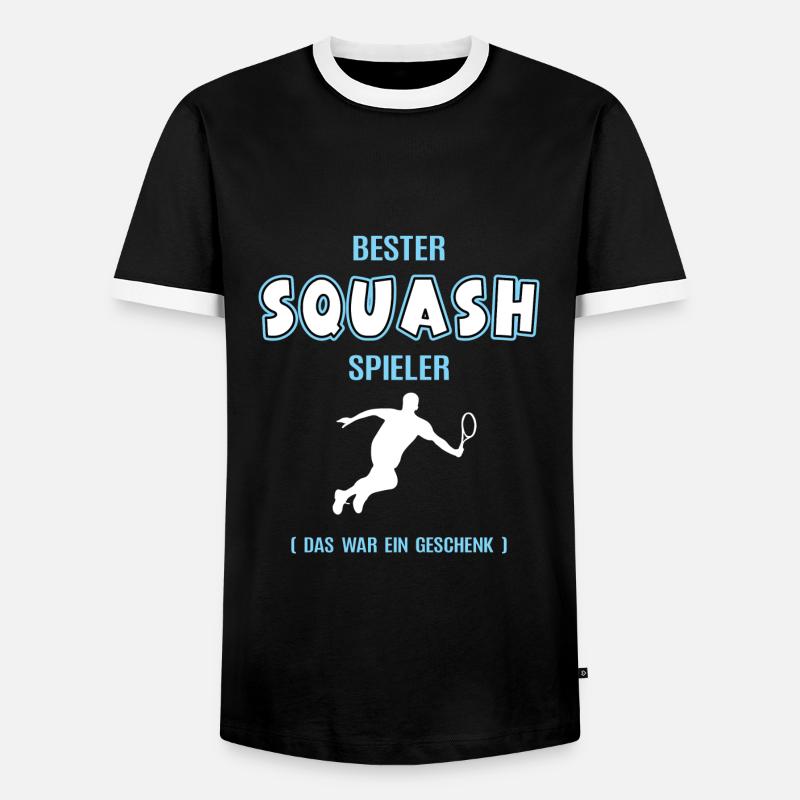 Bester Squash Spieler Squasher Squashspieler - Männer Kontrast-T-Shirt - Schwarz/Weiß