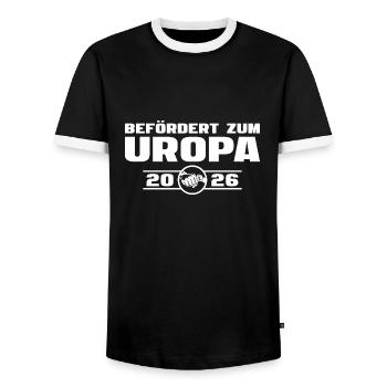 Befördert zum Uropa 2026 Babyparty - Männer Kontrast-T-Shirt - Schwarz/Weiß - Vorne - AI Model Female 172 light (172cm) & AI Model Male 178 light (178cm)