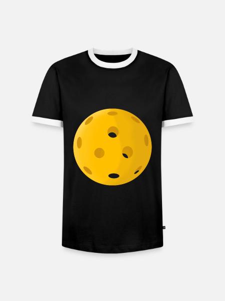 Pickleball Ball - Männer Kontrast-T-Shirt - Schwarz/Weiß