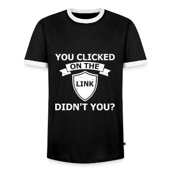 Cyber Security Design for IT Security and Hackers - Men's Ringer Shirt - black/white - Front - AI Model Female 172 light (172cm) & AI Model Male 178 light (178cm)