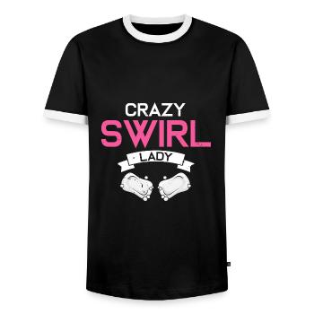 Homemade soap design for oil soap making - Men's Ringer Shirt - black/white - Front - AI Model Female 172 light (172cm) & AI Model Male 178 light (178cm)
