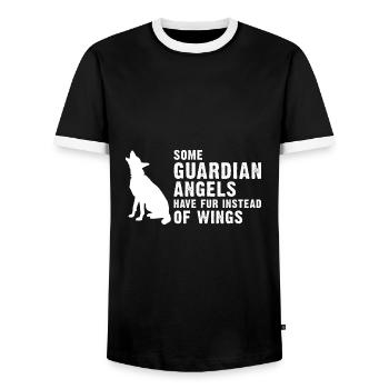 Militär Design Polizei Hund Deutscher Schäfer - Männer Kontrast-T-Shirt - Schwarz/Weiß - Vorne - AI Model Female 172 light (172cm) & AI Model Male 178 light (178cm)