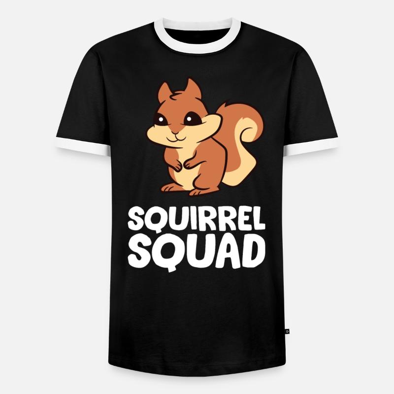 Eichhörnchen - Squirrel Squad - Männer Kontrast-T-Shirt - Schwarz/Weiß