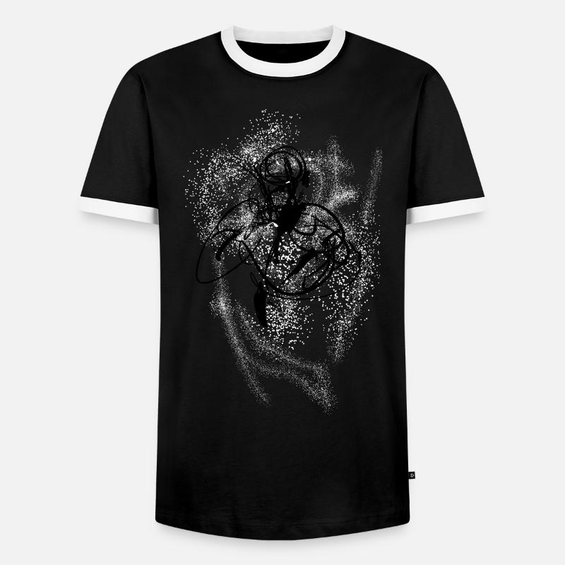 Mind Abstract - Men's Ringer Shirt - black/white