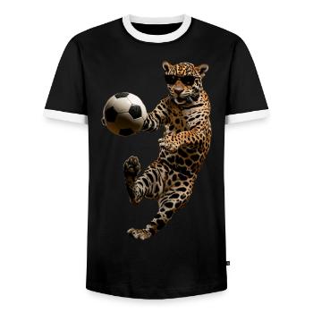 Jaguar - T-shirt contrasté Homme - noir/blanc - Devant - AI Model Female 172 light (172cm) & AI Model Male 178 light (178cm)