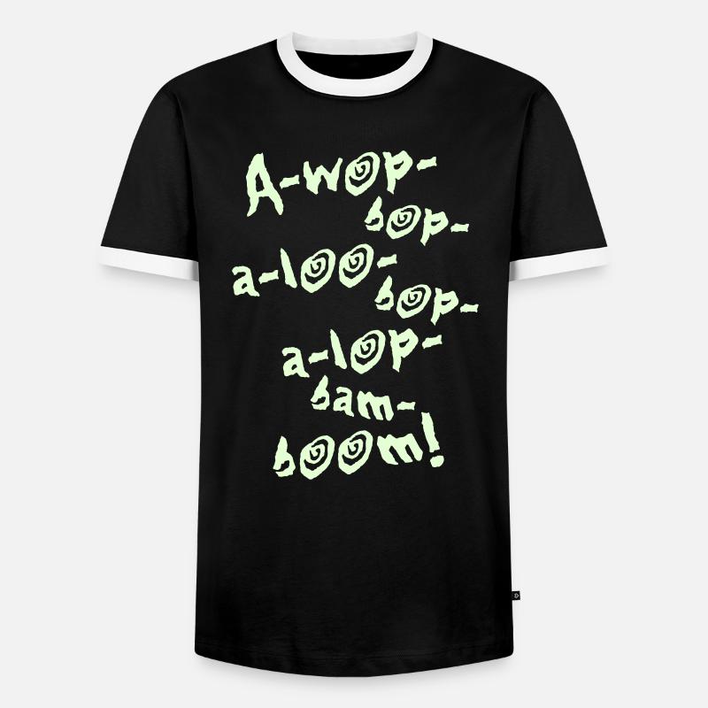 A-Wop-Bop-A-Loo-Bop-A-Lop-Bam-Boom! (1C) - Männer Kontrast-T-Shirt - Schwarz/Weiß