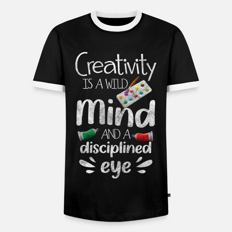 Painter Paint Paint Roller - Men's Ringer Shirt - black/white