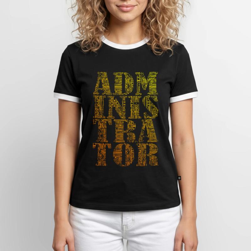 Administrator Admin IT EDP Computer Men's Ringer Shirt