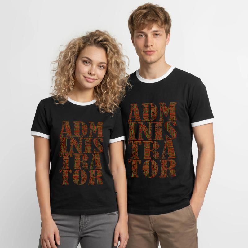 Administrator Admin IT EDP Computer PC Network Men's Ringer Shirt