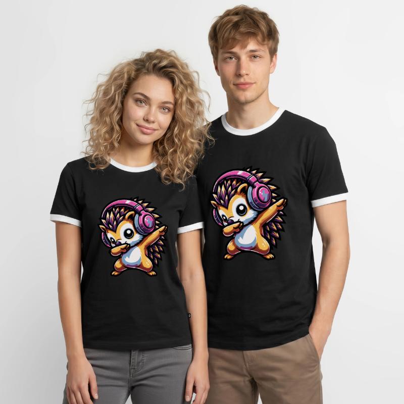 Dabbing Hérisson T-shirt contrasté Homme