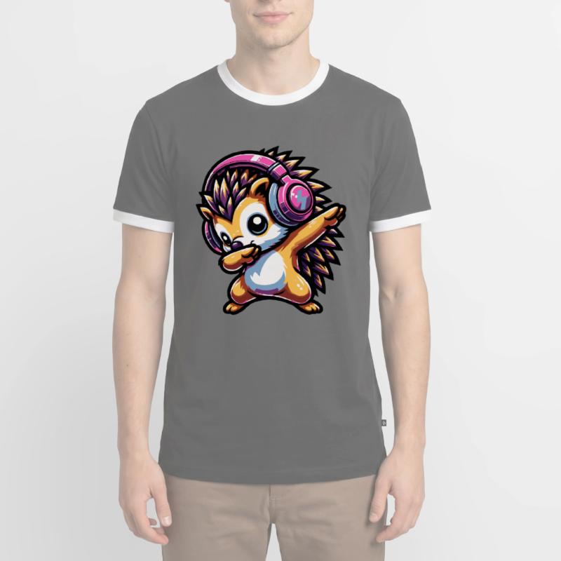Dabbing Hérisson T-shirt contrasté Homme