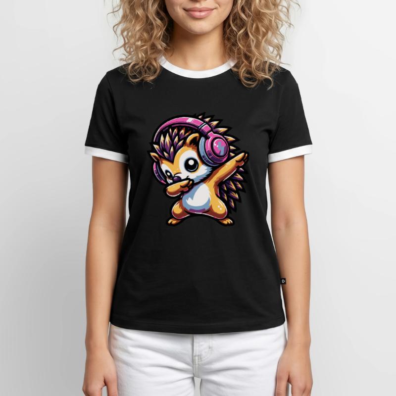 Dabbing Hérisson T-shirt contrasté Homme