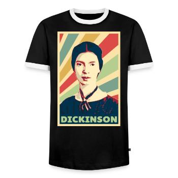 Emily Dickinson Colors Vintage - T-shirt contrasté Homme - noir/blanc - Devant - AI Model Female 172 light (172cm) & AI Model Male 178 light (178cm)