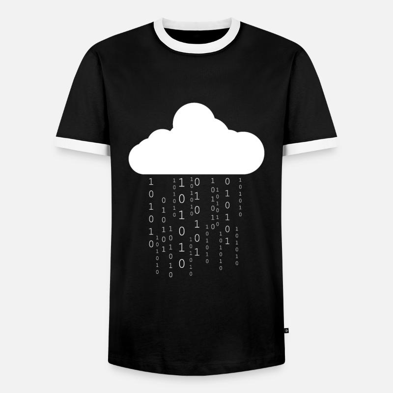 Cloud Speicher Informatiker - Männer Kontrast-T-Shirt - Schwarz/Weiß