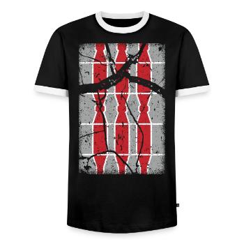 Armoiries de l’Ombrie - Vintage - T-shirt contrasté Homme - noir/blanc - Devant - AI Model Female 172 light (172cm) & AI Model Male 178 light (178cm)