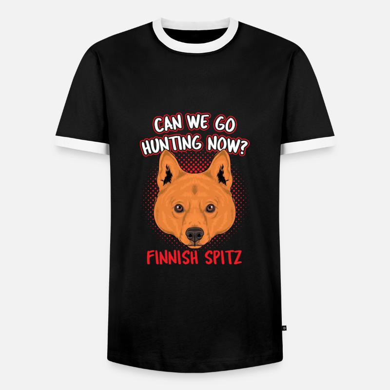 Finnish Spitz - Men's Ringer Shirt - black/white
