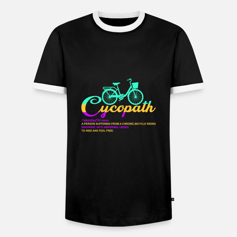 Cycopath Substantiv - Männer Kontrast-T-Shirt - Schwarz/Weiß