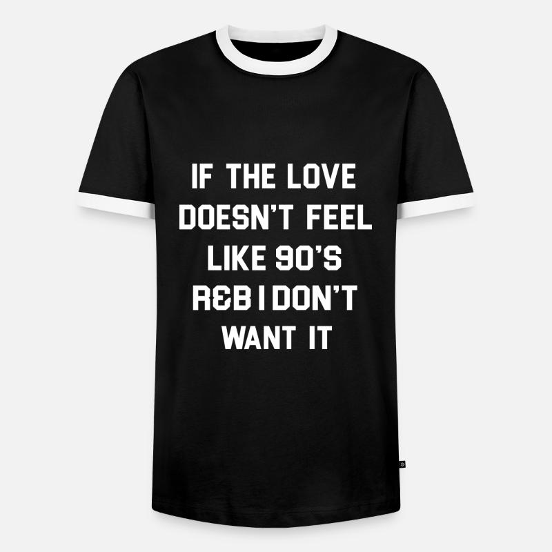 90's quote - Men's Ringer Shirt - black/white