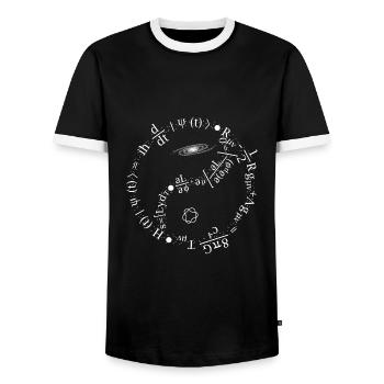 Mécanique quantique Formule - T-shirt contrasté Homme - noir/blanc - Devant - AI Model Female 172 light (172cm) & AI Model Male 178 light (178cm)