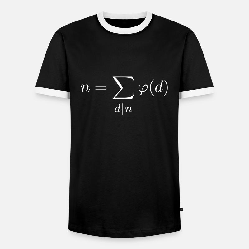Euler phi - Men's Ringer Shirt - black/white