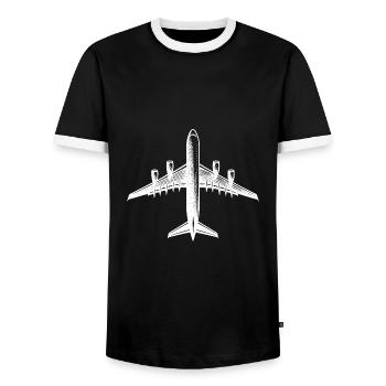 Avion à réaction pour pilotes RC amateurs Grand modèle RC - T-shirt contrasté Homme - noir/blanc - Devant - AI Model Female 172 light (172cm) & AI Model Male 178 light (178cm)
