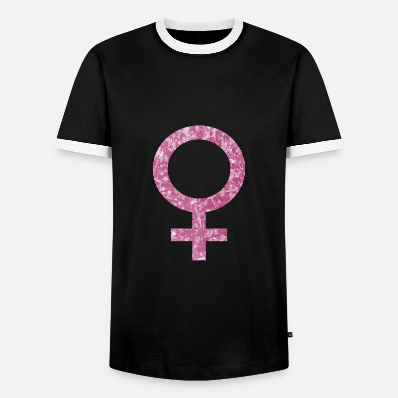 venus e 60 - Men's Ringer Shirt - black/white
