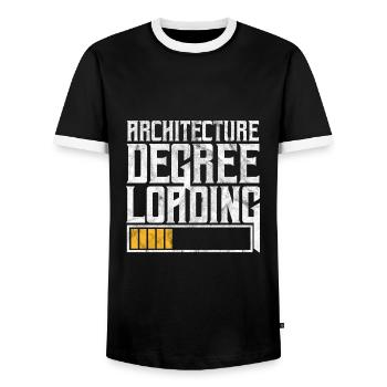architect - Men's Ringer Shirt - black/white - Front - AI Model Female 172 light (172cm) & AI Model Male 178 light (178cm)
