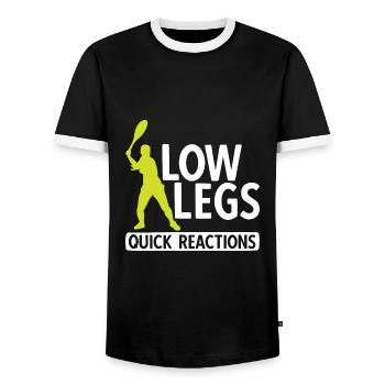 Tennisplatz Spruch Für Tennis - Männer Kontrast-T-Shirt - Schwarz/Weiß - Vorne - AI Model Female 172 light (172cm) & AI Model Male 178 light (178cm)
