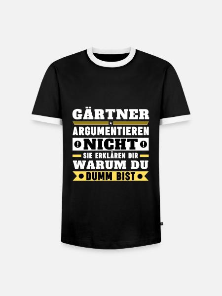 Gärtner argumentieren nicht - Männer Kontrast-T-Shirt - Schwarz/Weiß