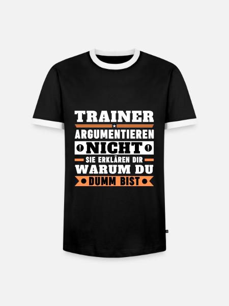 Trainer argumentieren nicht - Männer Kontrast-T-Shirt - Schwarz/Weiß