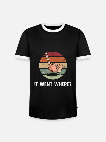 Golfplatz zum Golfen Golf - Männer Kontrast-T-Shirt - Schwarz/Weiß