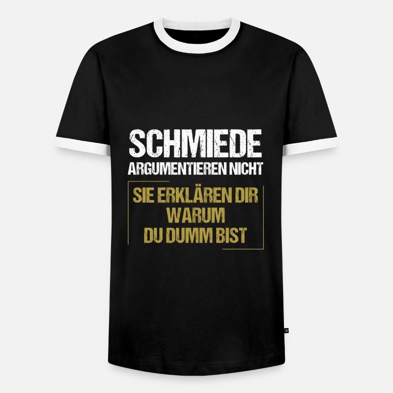 Blacksmiths don't argue - Men's Ringer Shirt - black/white