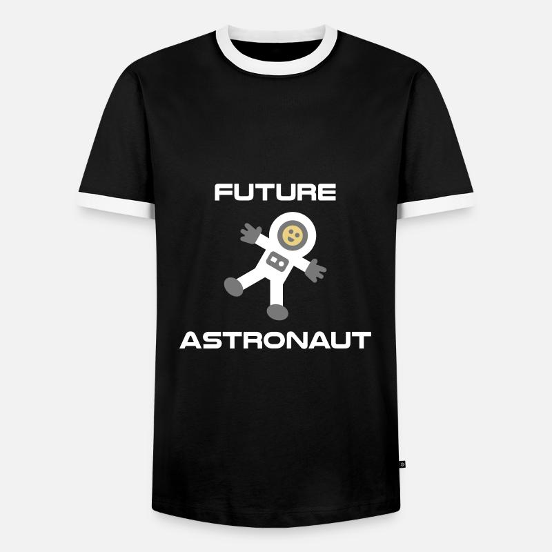 Future astronaut - Men's Ringer Shirt - black/white