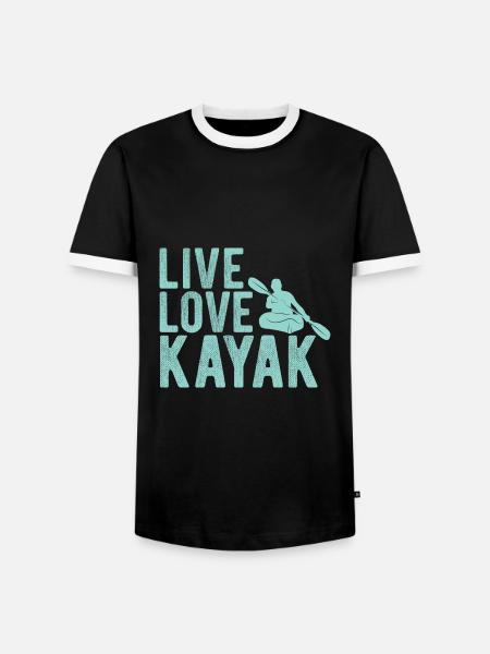 Paddel-Boot Kanu-Fahrer Für Kajak - Männer Kontrast-T-Shirt - Schwarz/Weiß